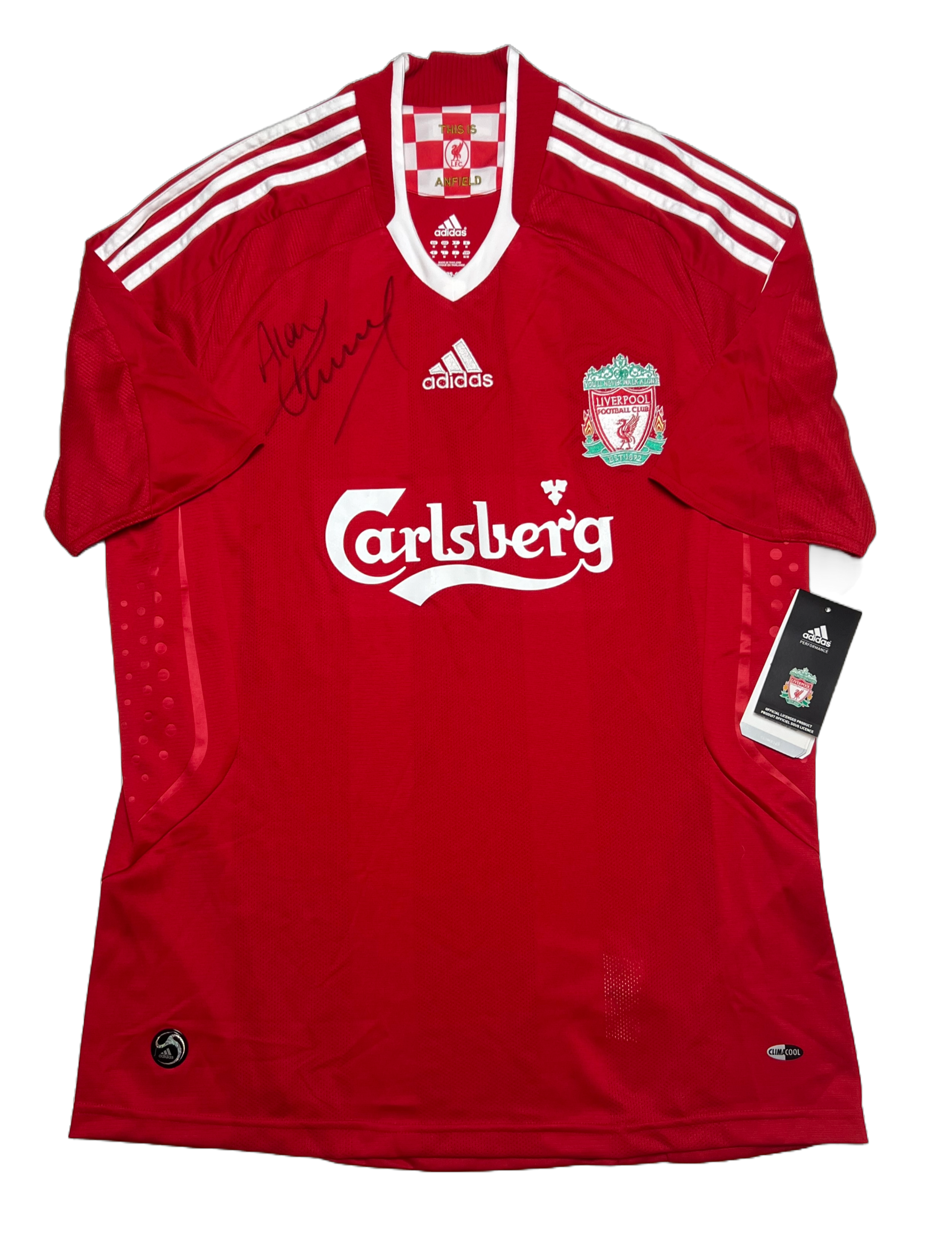 Alan Kennedy signed Liverpool Home Shirt 2008 - Authentic Memorabilia
